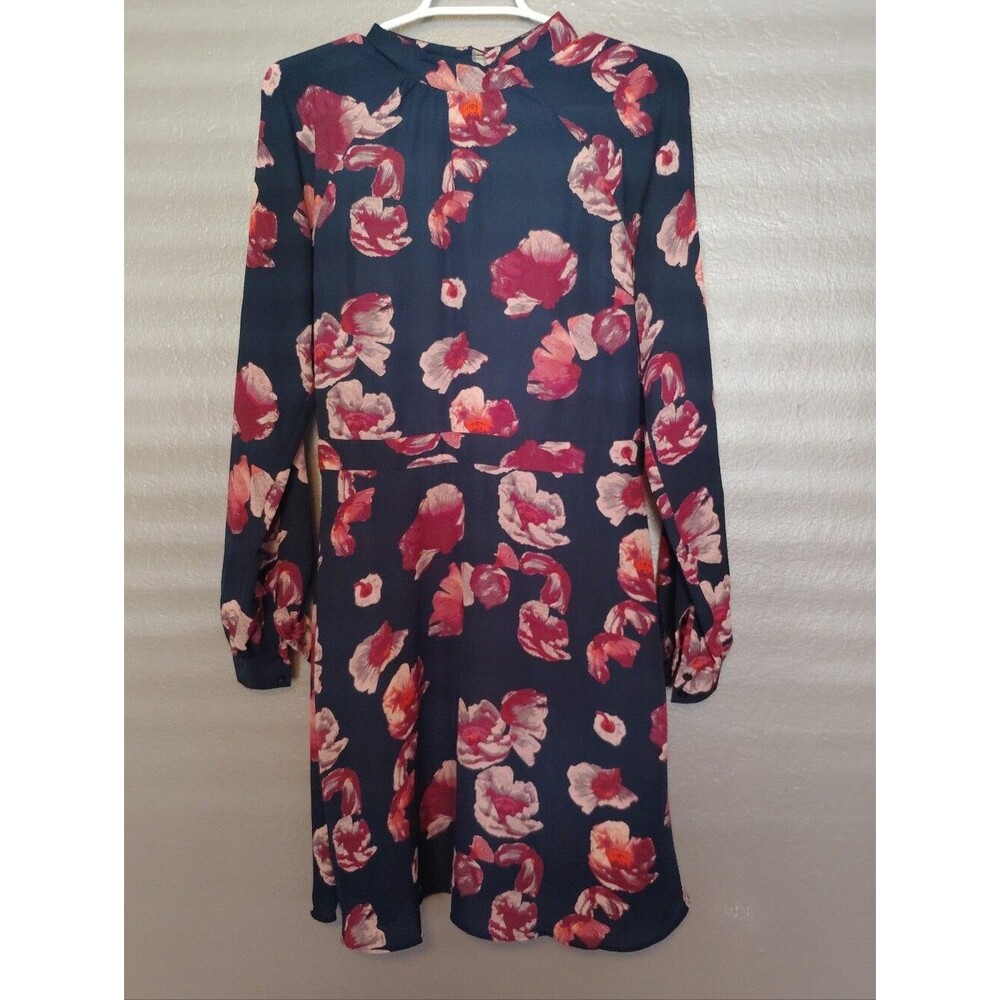 Banana Republic Floral Print Dress High Neck Sheath Garden Party Classic Office